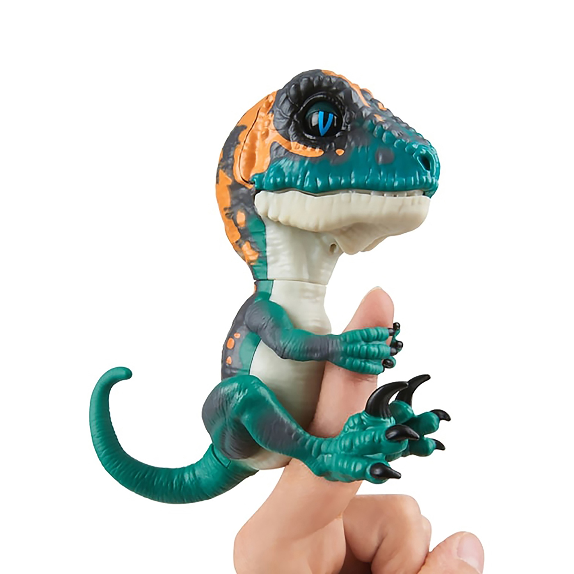 Интерактивная игрушка Fingerlings динозавр Фури темно-зеленый с бежевым 12 см - фото 3