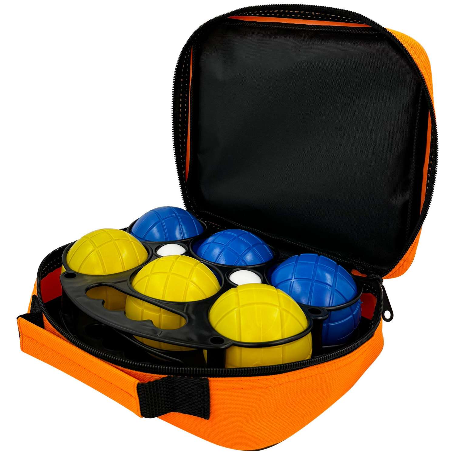 Набор для игры Street Hit Петанк 6 шаров из пластика синий и желтый - фото 2
