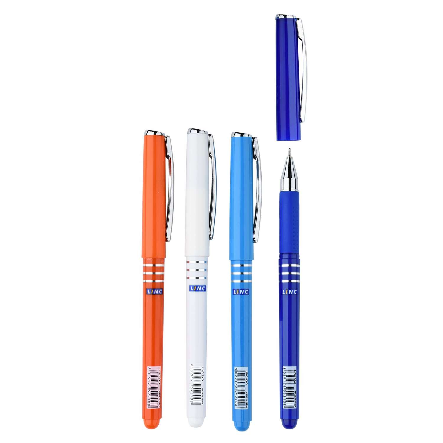 Ручки LINC Набор шариковых Axo синие чернила 12 штук цвет корпуса ассорти - фото 2