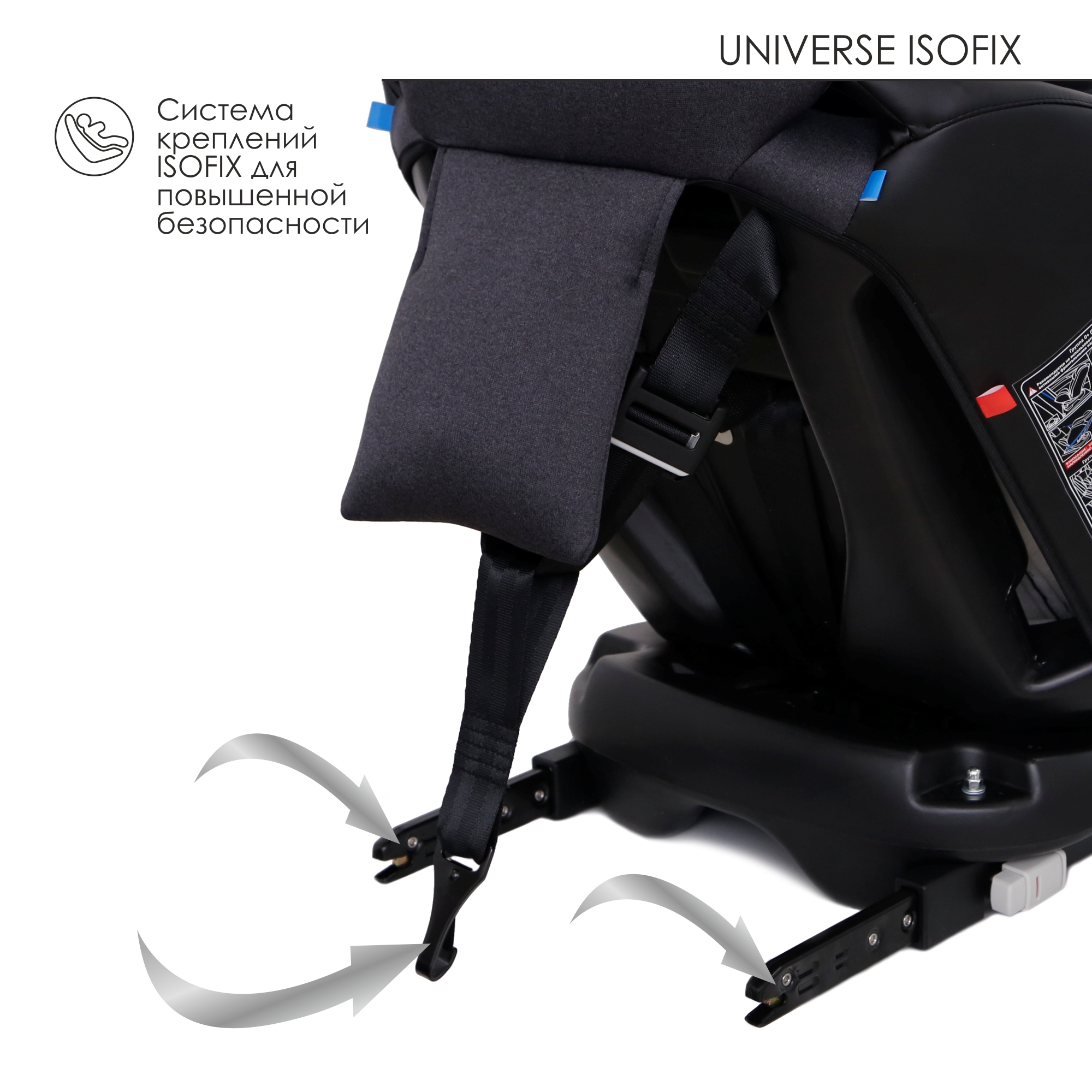 Автокресло Olsson Universe Isofix 0+/I/II/III Black - фото 12