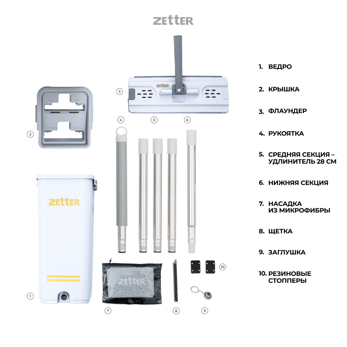 Система для уборки ZETTER S 6.5 л - фото 8