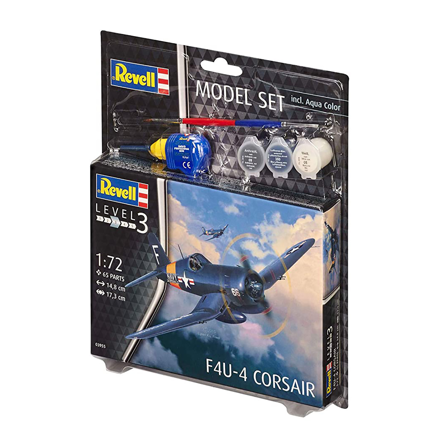 Сборная модель Revell Одноместный палубный истребитель F4U-4 Corsair 63955 - фото 2