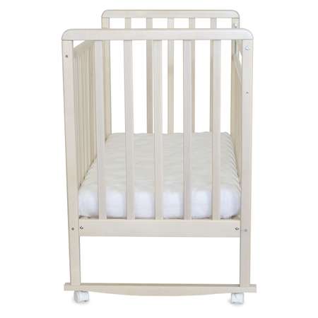Детская кроватка Babyton колесо-качалка прямоугольная, (береза)