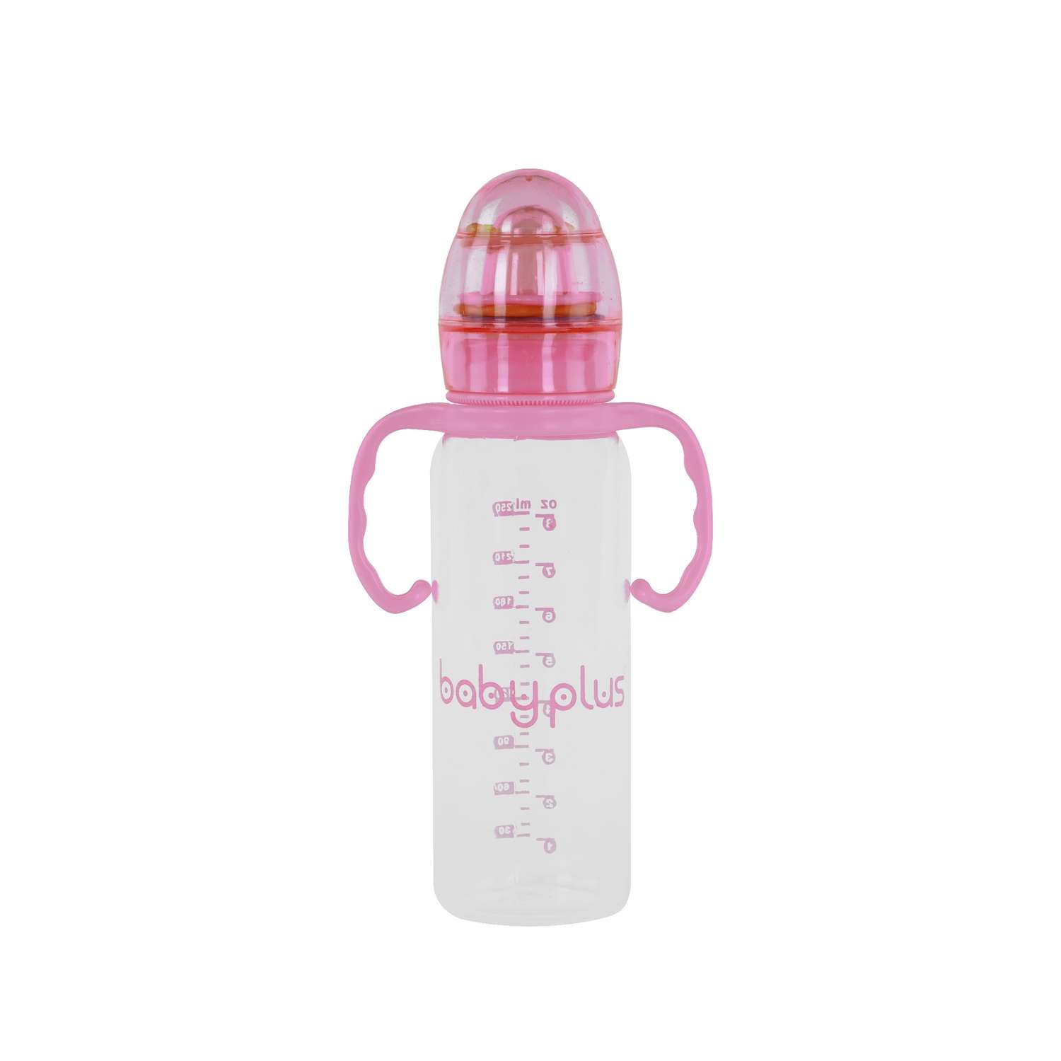 Бутылочка для кормления Baby Plus с ручками и соской BP7483-B 250 мл розовая - фото 1