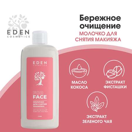 Молочко для снятия макияжа EDEN для чувствительной кожи 250мл