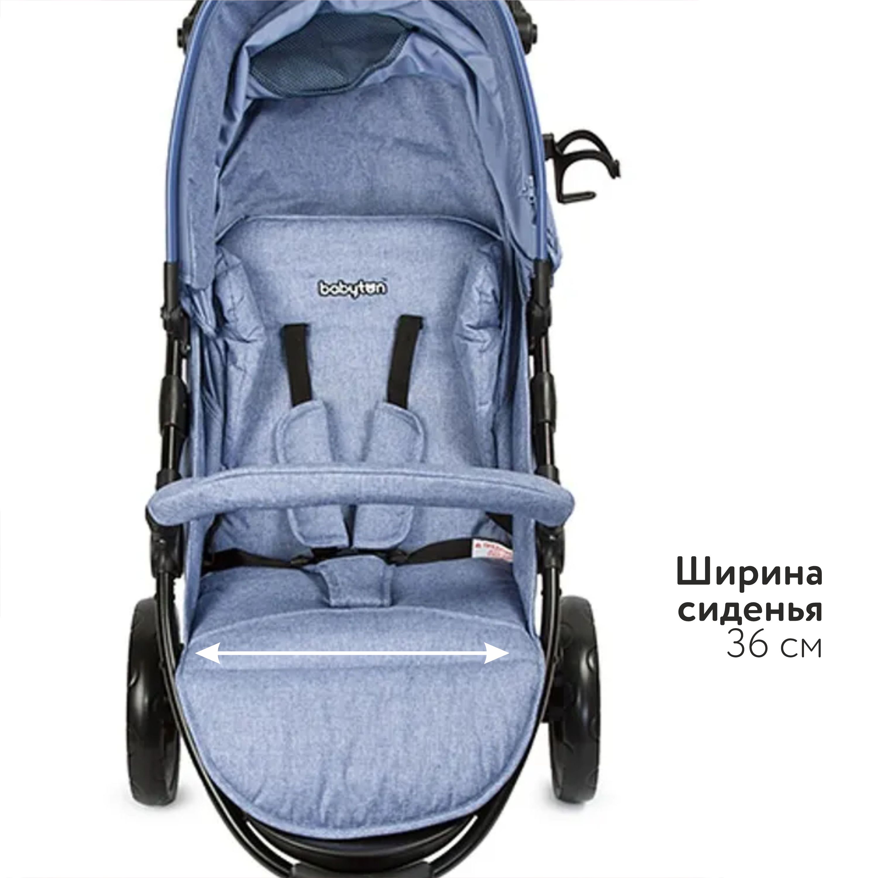 Прогулочная коляска Babyton Trio Denim - фото 7