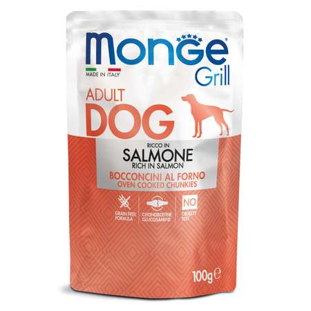 Корм для собак MONGE Dog Grill Pouch лосось пауч 100г