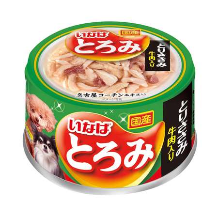 Корм для собак Inaba 80г Toromi куриное филе с говядиной в бульоне