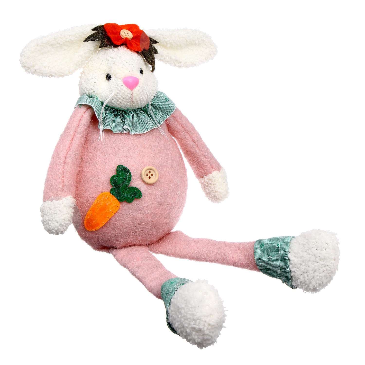 Мягкая игрушка Sima-Land «Зайка с морковкой» световая - фото 1