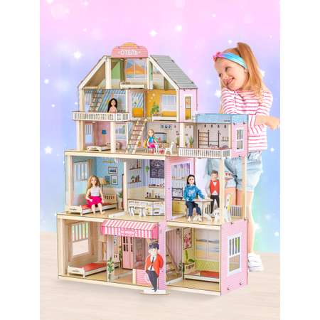 Кукольный дом с мебелью Барби M-WOOD Отель Вояж