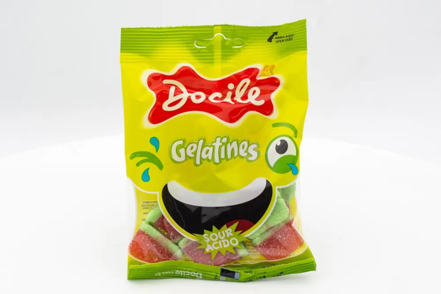 Жевательный мармелад Docile Gelatines sour watermelon slices Кислые ломтики Арбуза 80г - фото 1