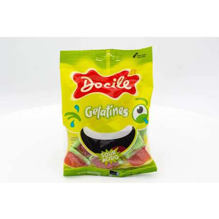 Жевательный мармелад Docile Gelatines sour watermelon slices Кислые ломтики Арбуза 80г