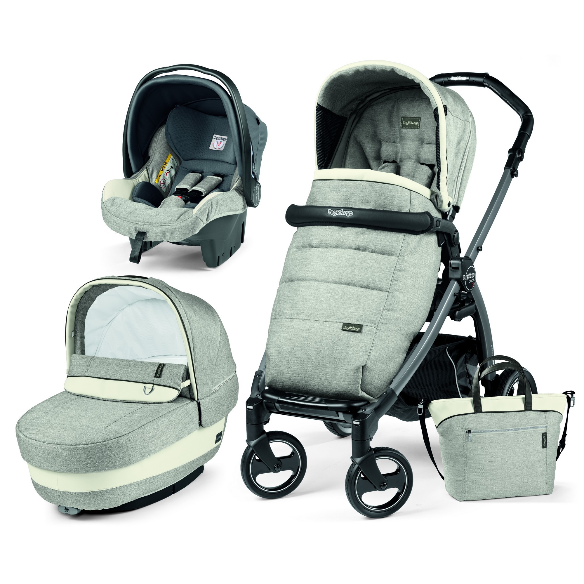 Коляска 3в1 Peg-Perego Book S Elite Modular Luxe Opal - фото 1