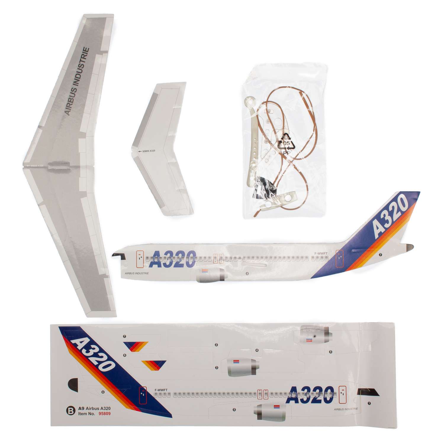 Сборная модель LYONAEEC Самолет Power Launch Glider A320 95809 - фото 1