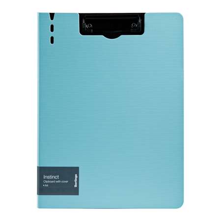 Папка-планшет с зажимом Berlingo Instinct А4 пластик аквамарин/черный