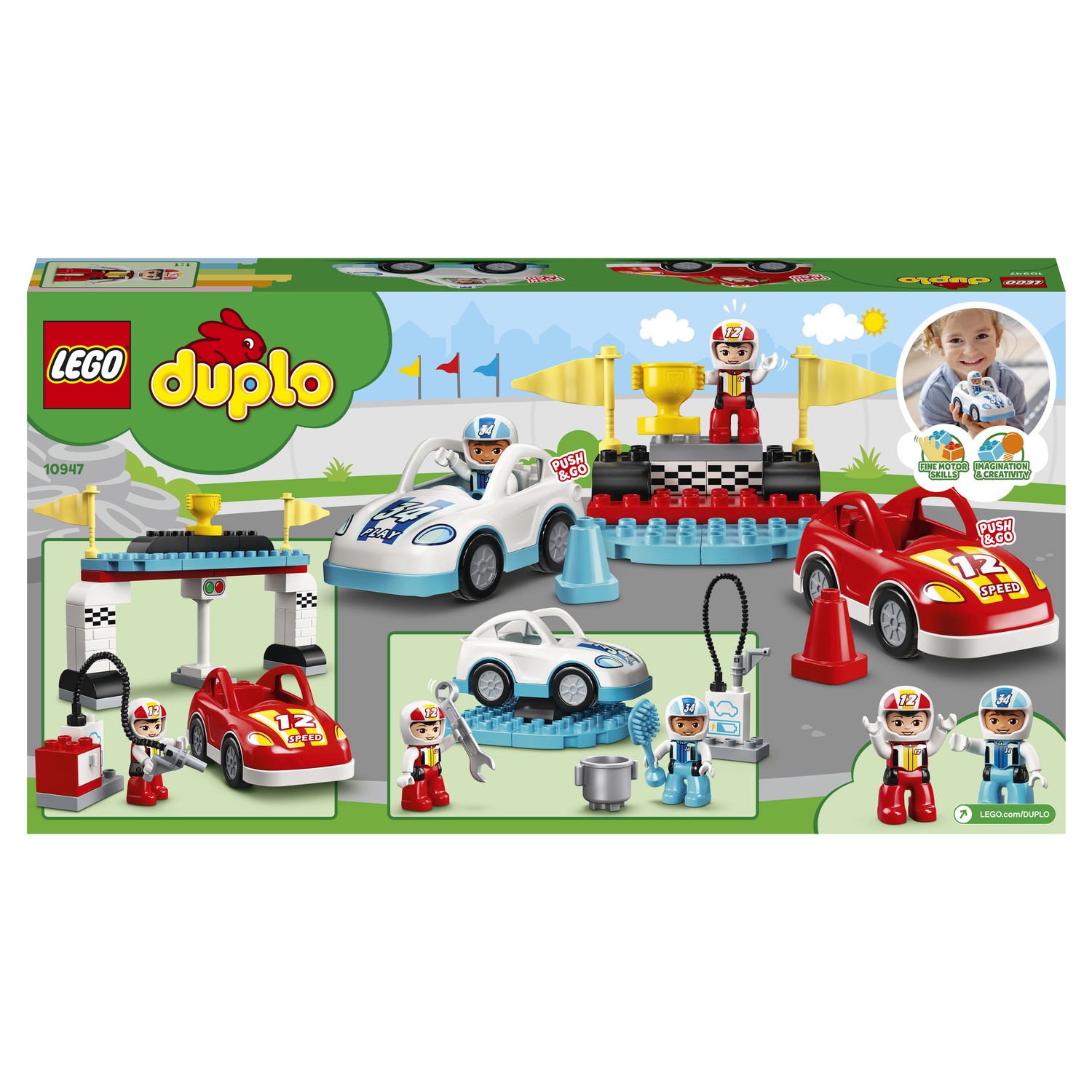 Конструктор LEGO DUPLO Town Гоночные машины 10947 - фото 3