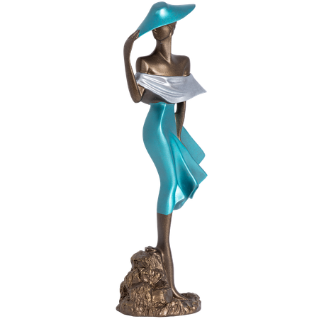 Скульптура BOGACHO Девушка на ветру бронзовая