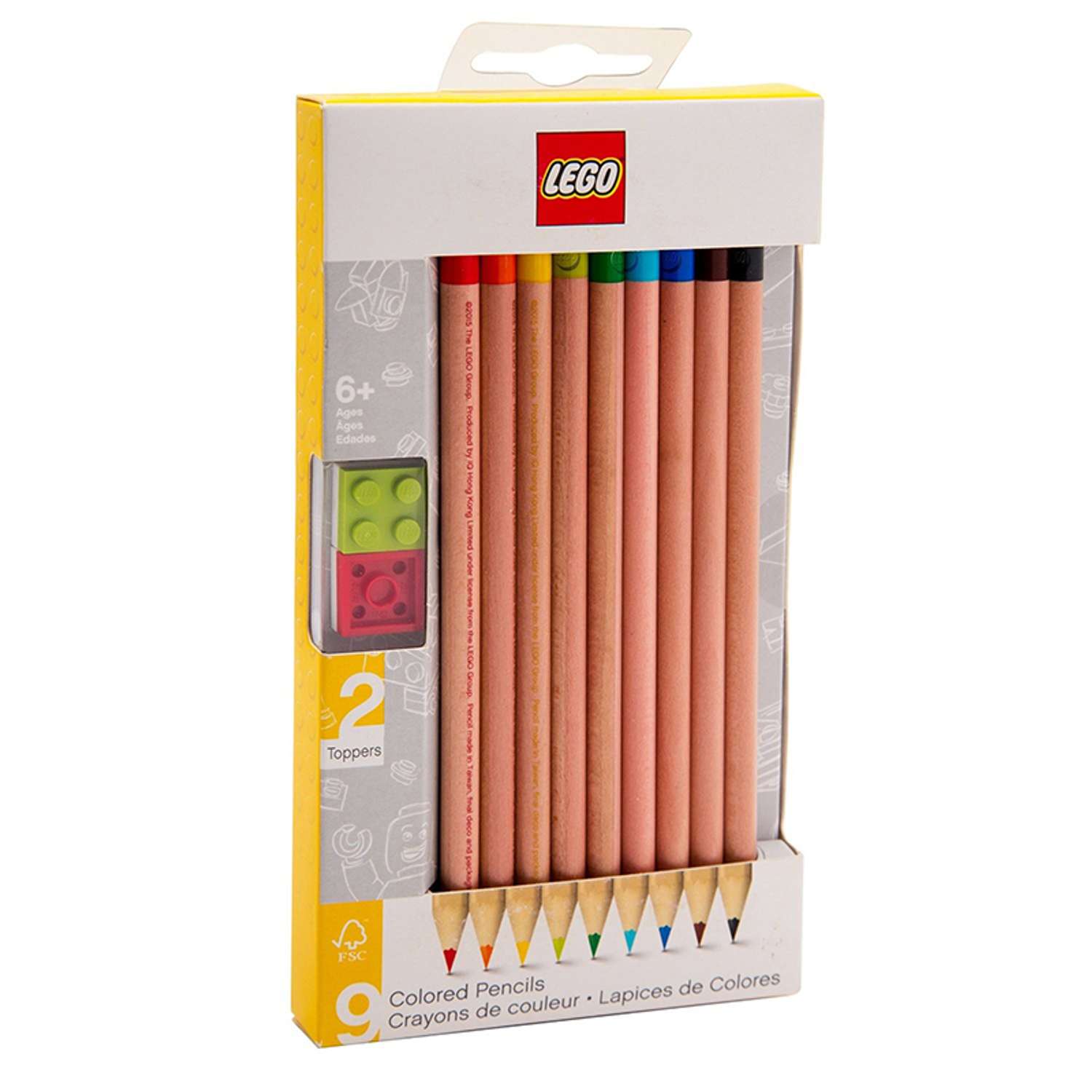 Набор цветных карандашей LEGO 9 шт - фото 1