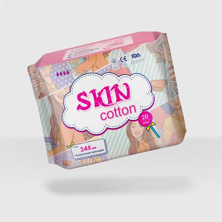 Ультратонкие прокладки SKIN COTTON 20 шт