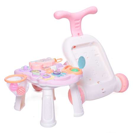 Ходунки-каталка BabyCare 3в1 Solano розовые