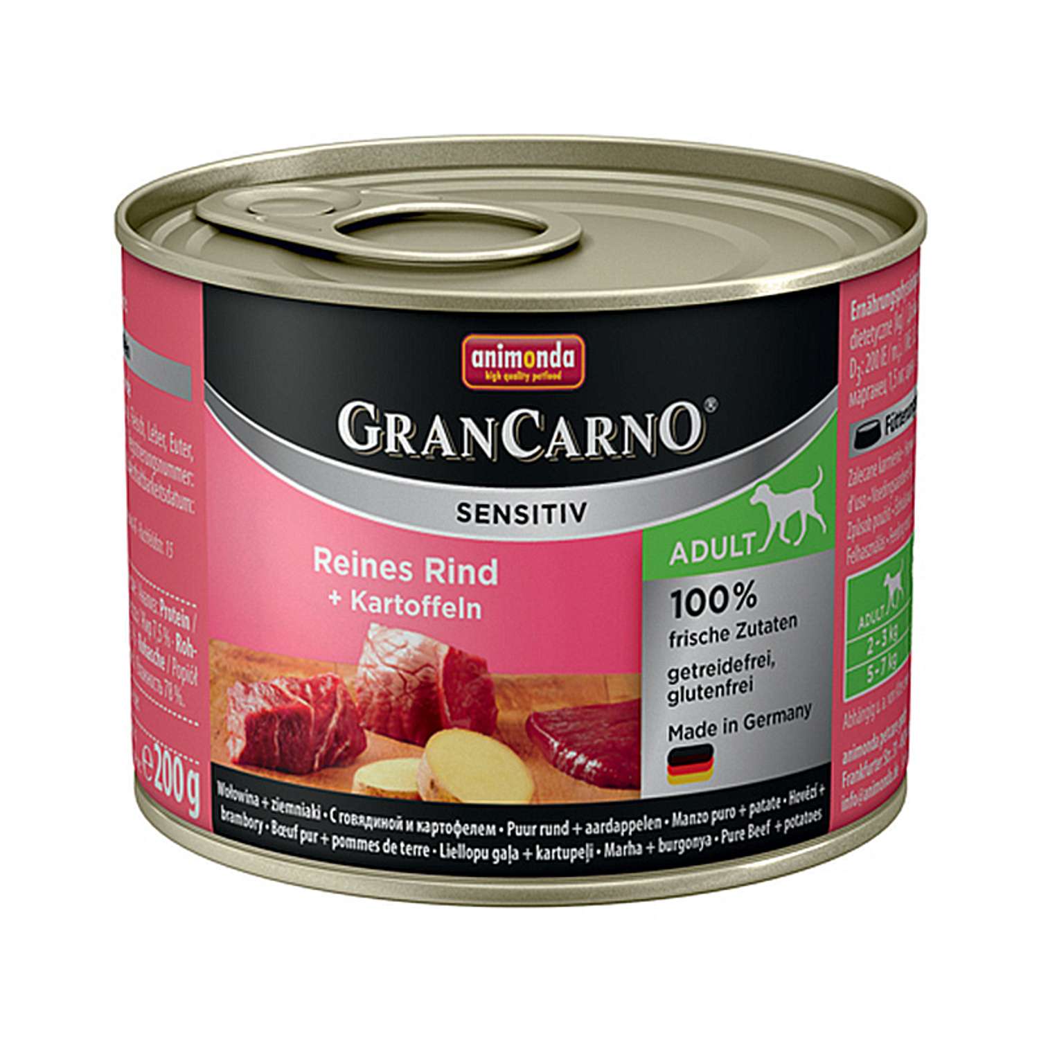 Корм для собак ANIMONDA 400г GranCarno Sensitiv с говядиной и картофелем консервированный - фото 1