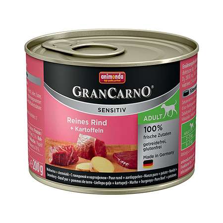 Корм для собак ANIMONDA 400г GranCarno Sensitiv с говядиной и картофелем консервированный