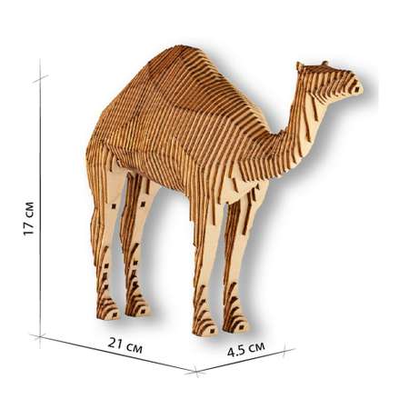 Деревянный конструктор Uniwood Верблюд с набором карандашей