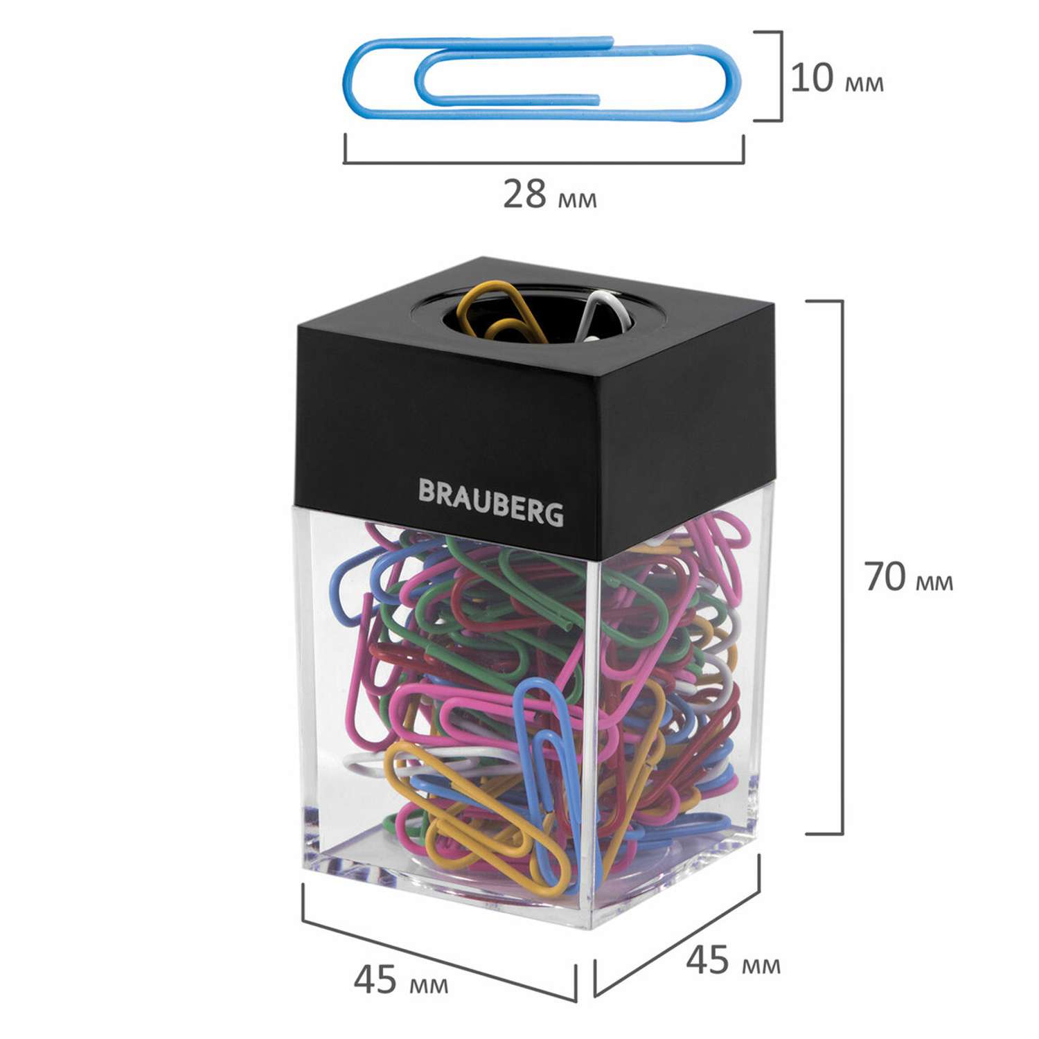 Диспенсер Brauberg органайзер для скрепок магнитный - фото 8