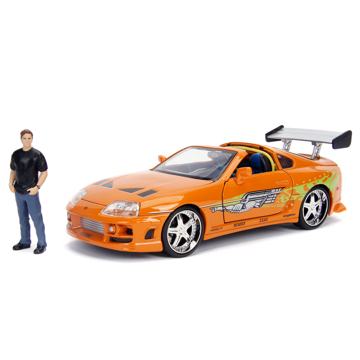 Машина Jada Fast and Furious 1:24Toyota Supra 1995 +фигурка Брайна О  Коннера 30738 купить по цене 1199 ₽ в интернет-магазине Детский мир