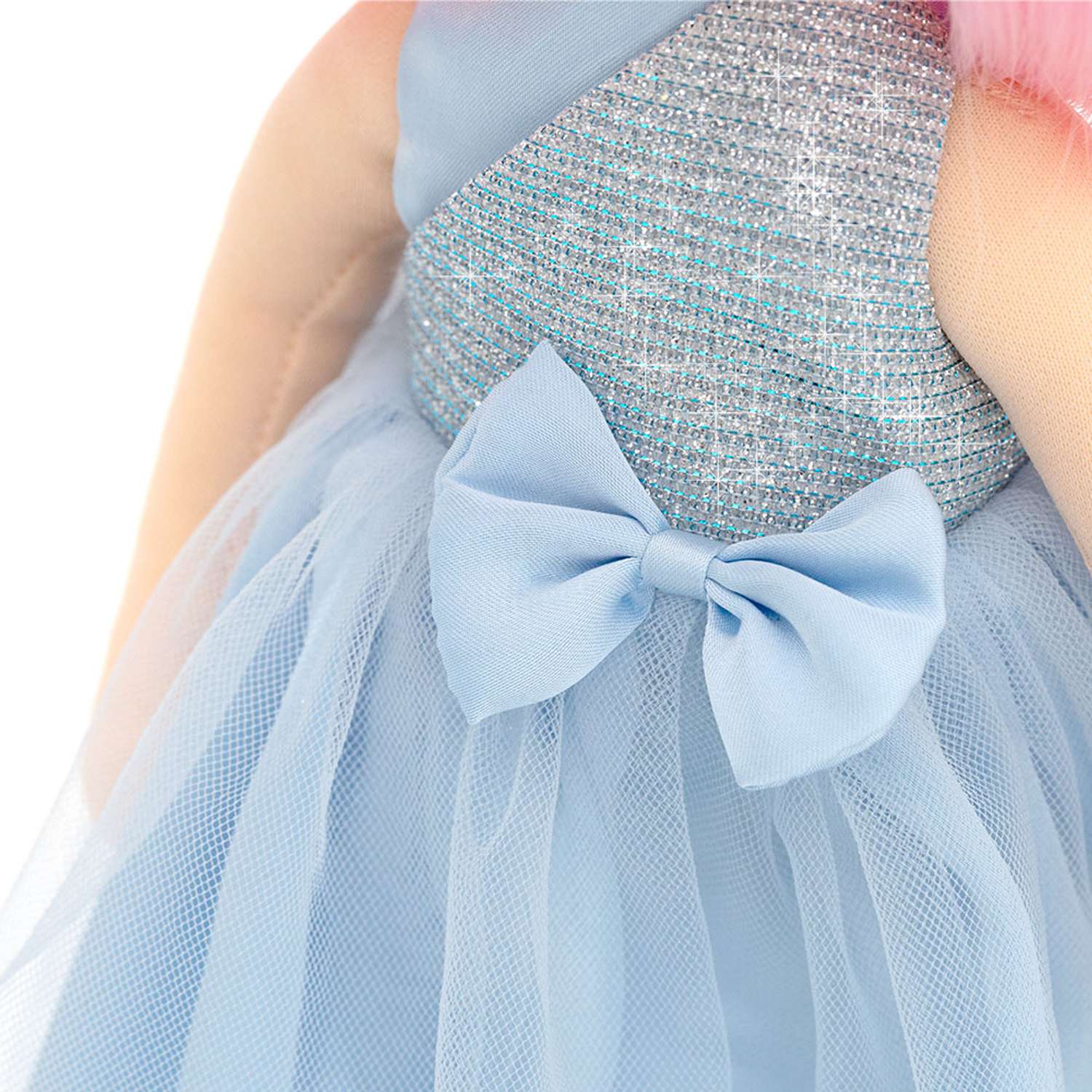 Набор одежды для кукол Orange Toys Sweet Sisters Голубое атласное платье Серия Вечерний шик S06 - фото 3