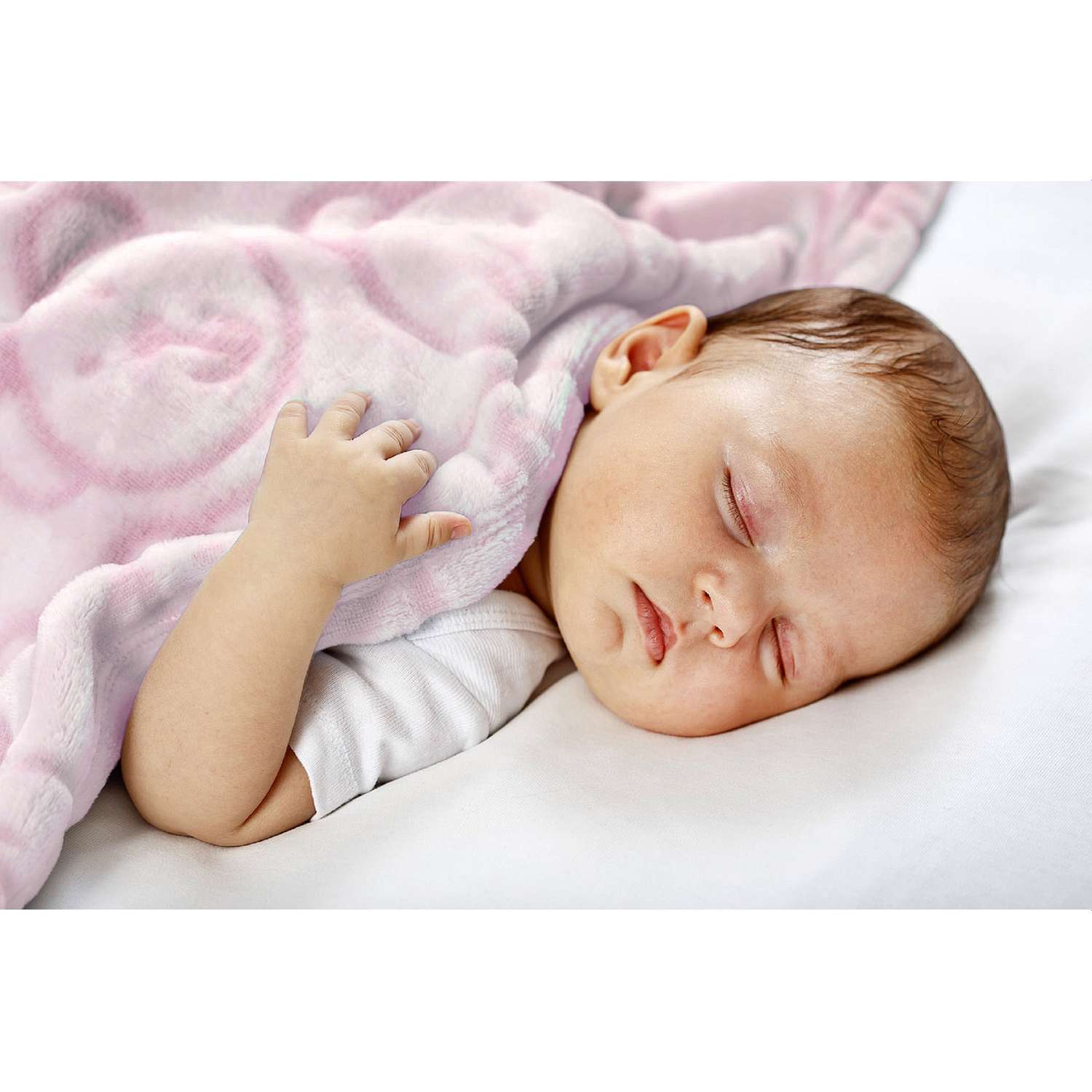 Плед-покрывало Baby Nice 100х118 MICKRO SUEDE розовое - фото 7