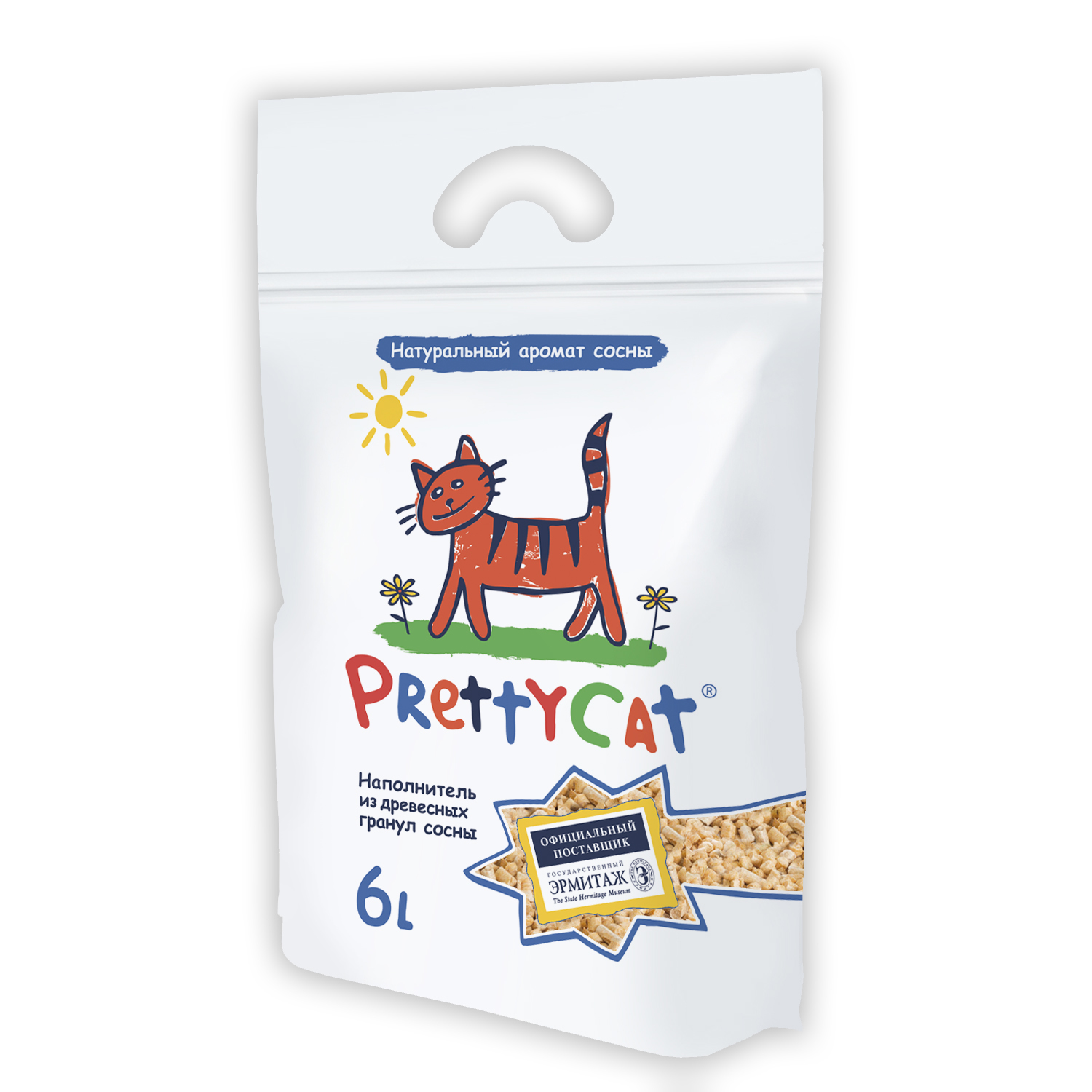 Наполнитель для кошек PrettyCat Wood Granules древесный 2кг - фото 1