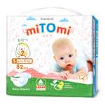 Подгузники miTOmi Premium S до 6 кг 82 шт