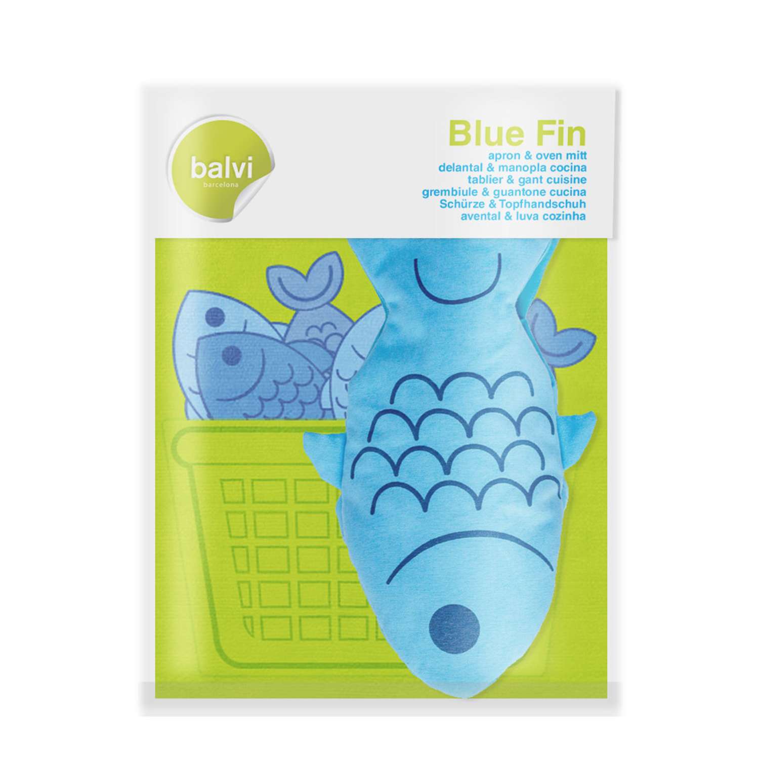 Комплект Balvi Blue Fin фартук и прихватка - фото 3