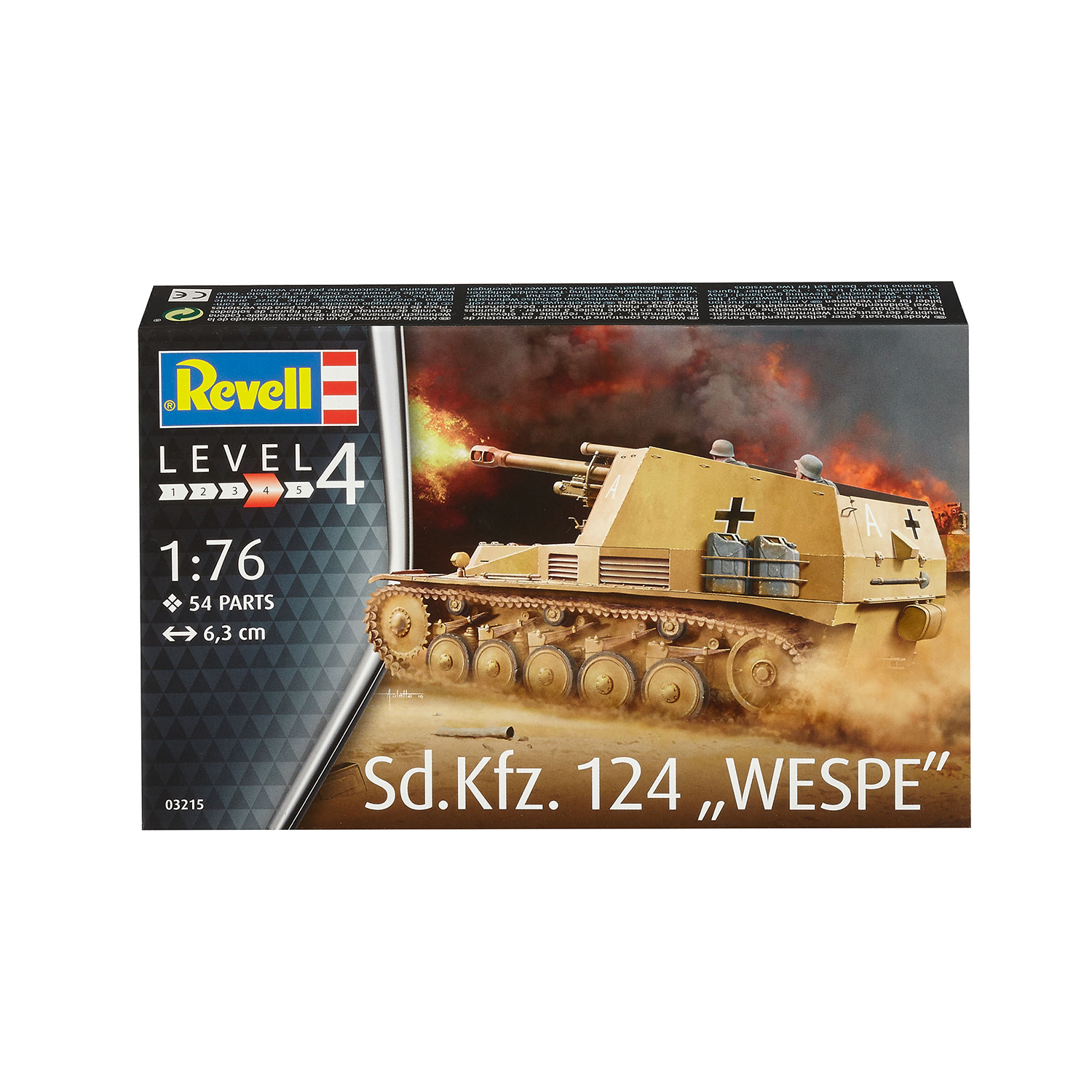 Сборная модель Revell Самоходная гаубица SdKfz 124 Wespe 03215 - фото 3