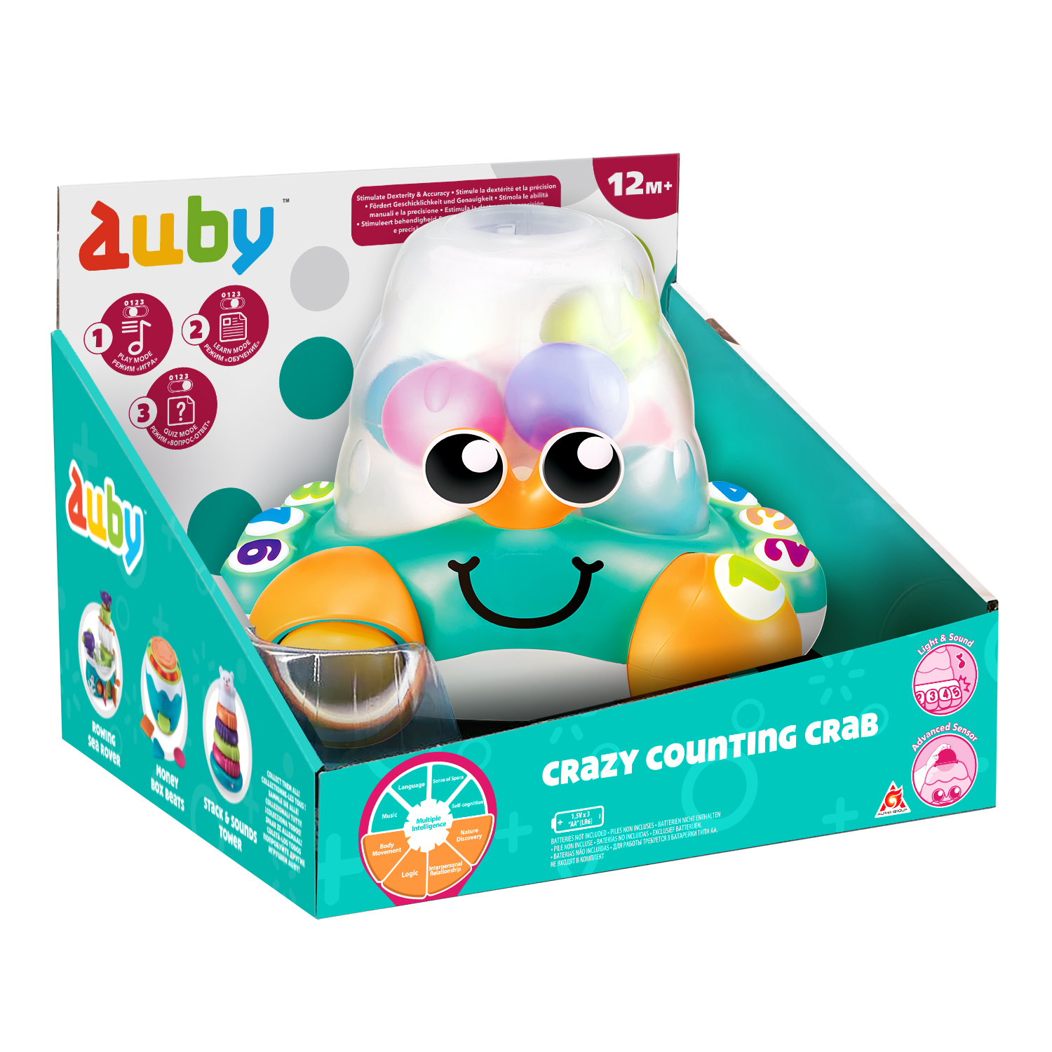 Игрушка развивающая Auby Веселый считающий краб 41087 - фото 6