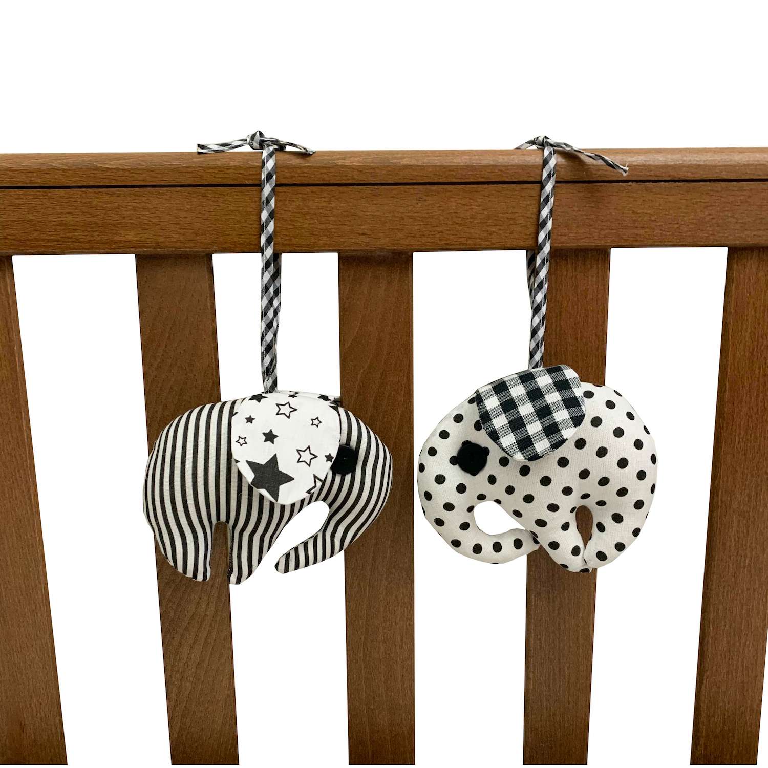 Развивающая игрушка Потешка Слоники с черно-белыми картинками для новорожденных - фото 2