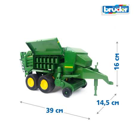 Прицеп Bruder John Deere для комбикормов 1:16