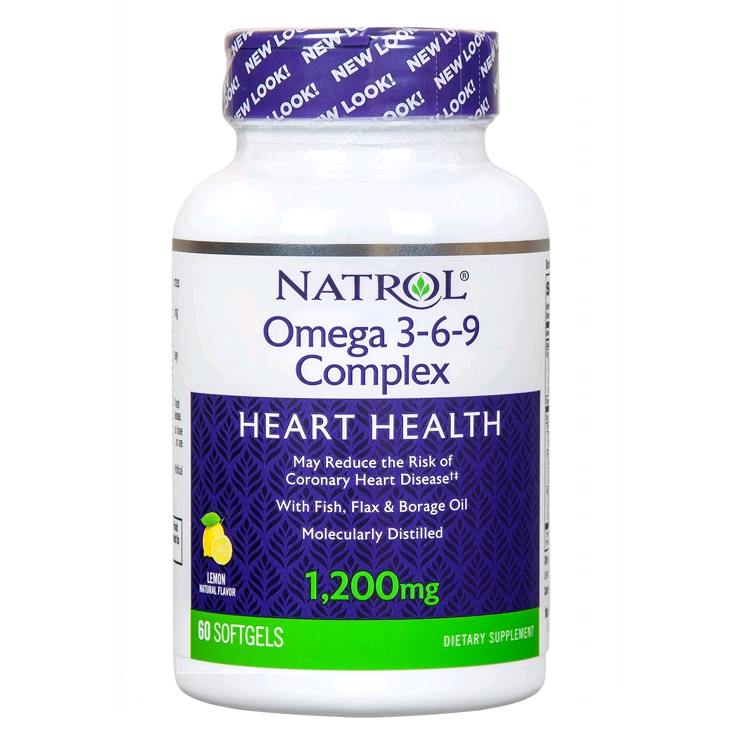 Биологически активная добавка Natrol Omega 3-6-9 complex нейтральный 60капсул - фото 1