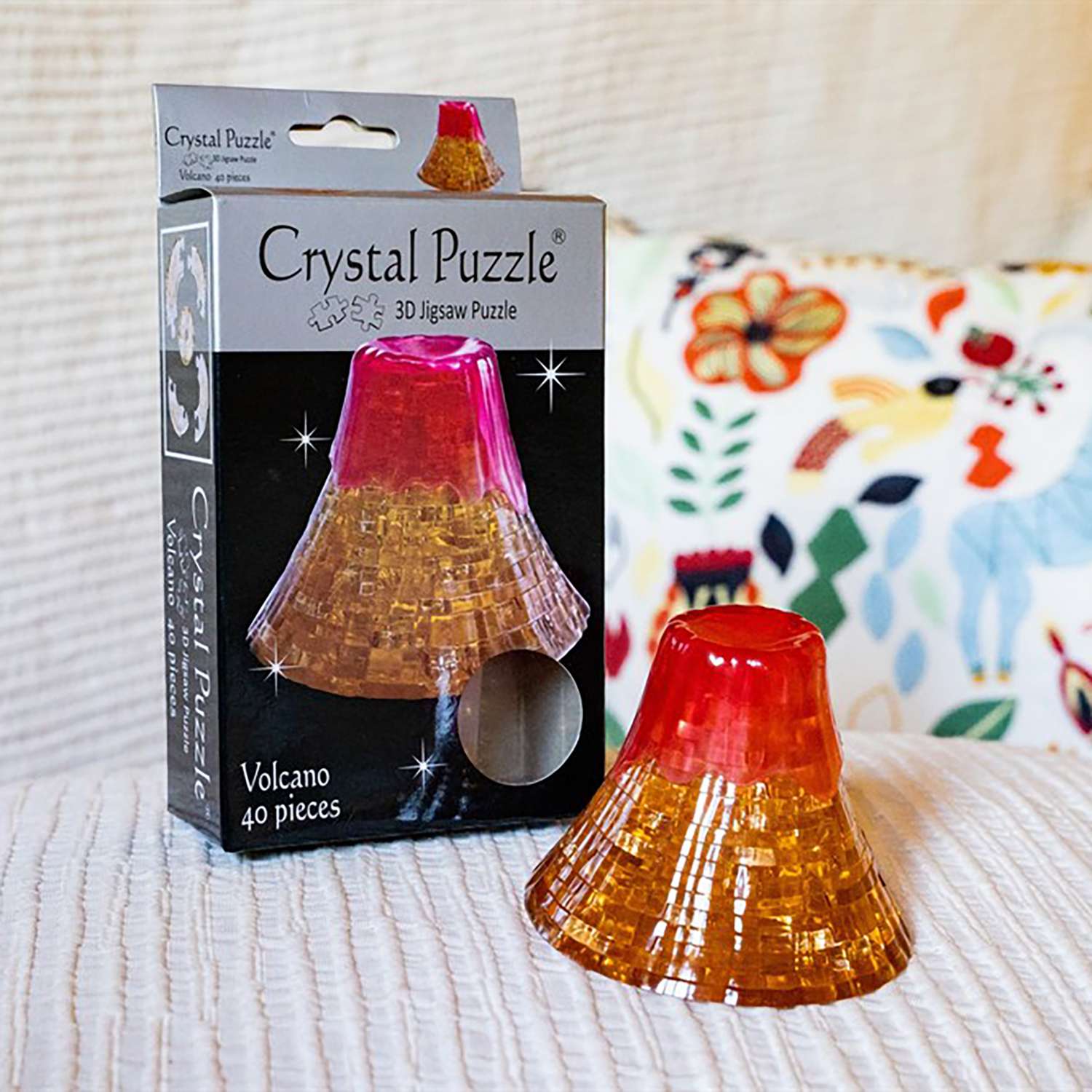 3D-пазл Crystal Puzzle IQ игра для детей кристальный Вулкан 40 деталей - фото 2