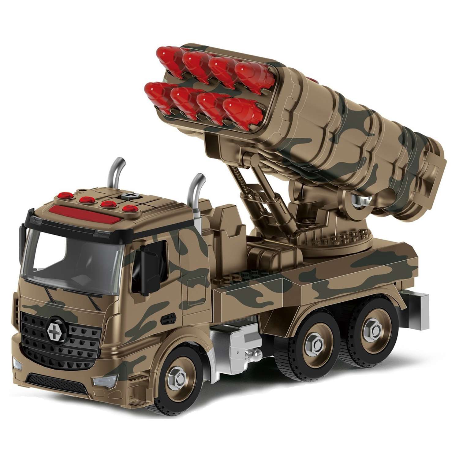 Конструктор Funky Toys военная машина с одной ракетой свет звук 1:12 28 см FT61168-МП - фото 1
