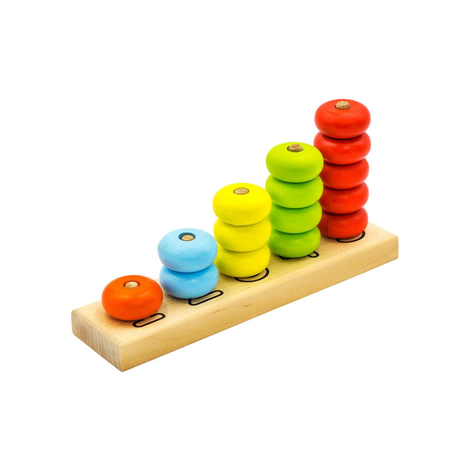 Пирамидка счеты Alatoys развивающая деревянная игрушка для малышей Монтессори - фото 9