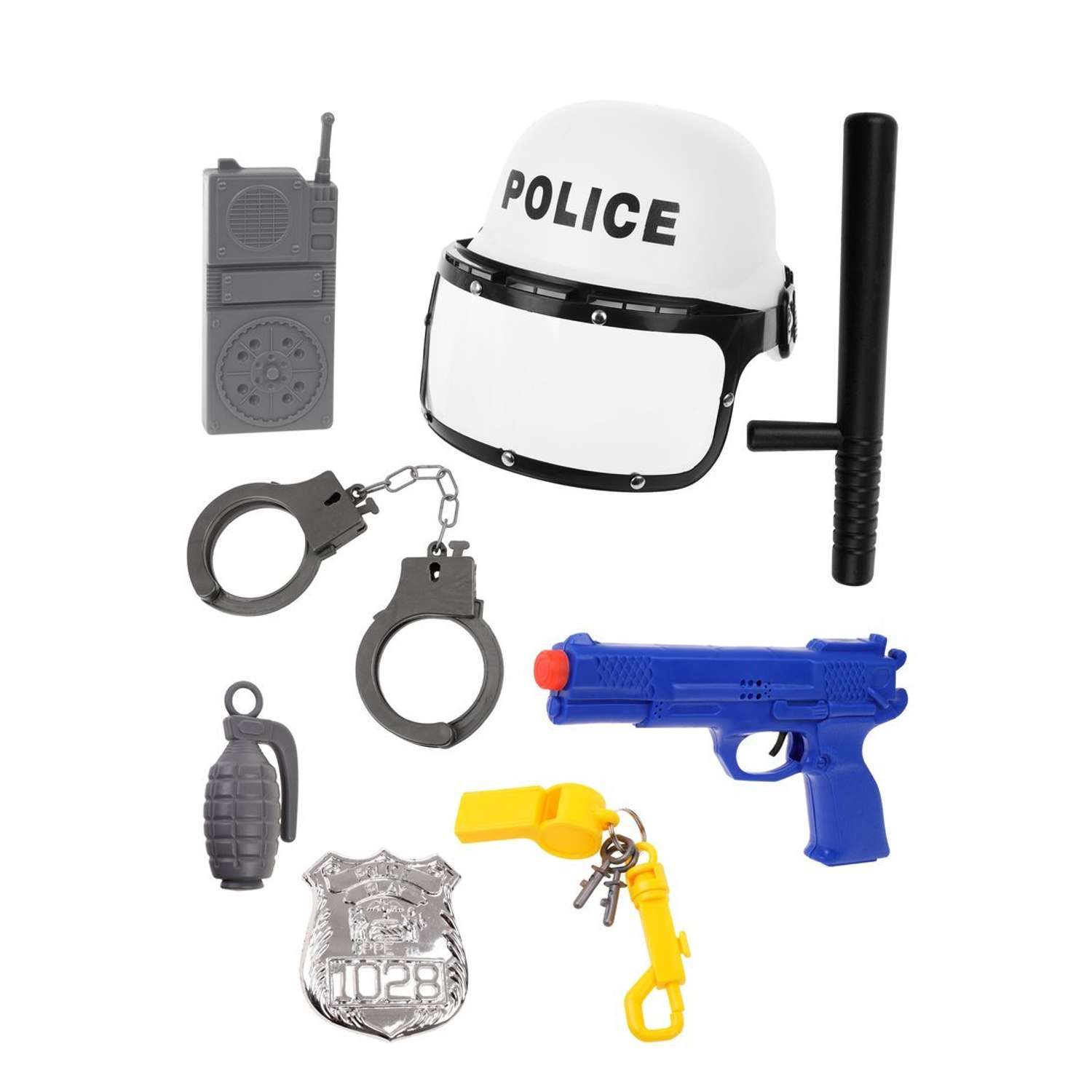 Набор полицейского Наша Игрушка пистолет наручники рация 8 предметов - фото 1