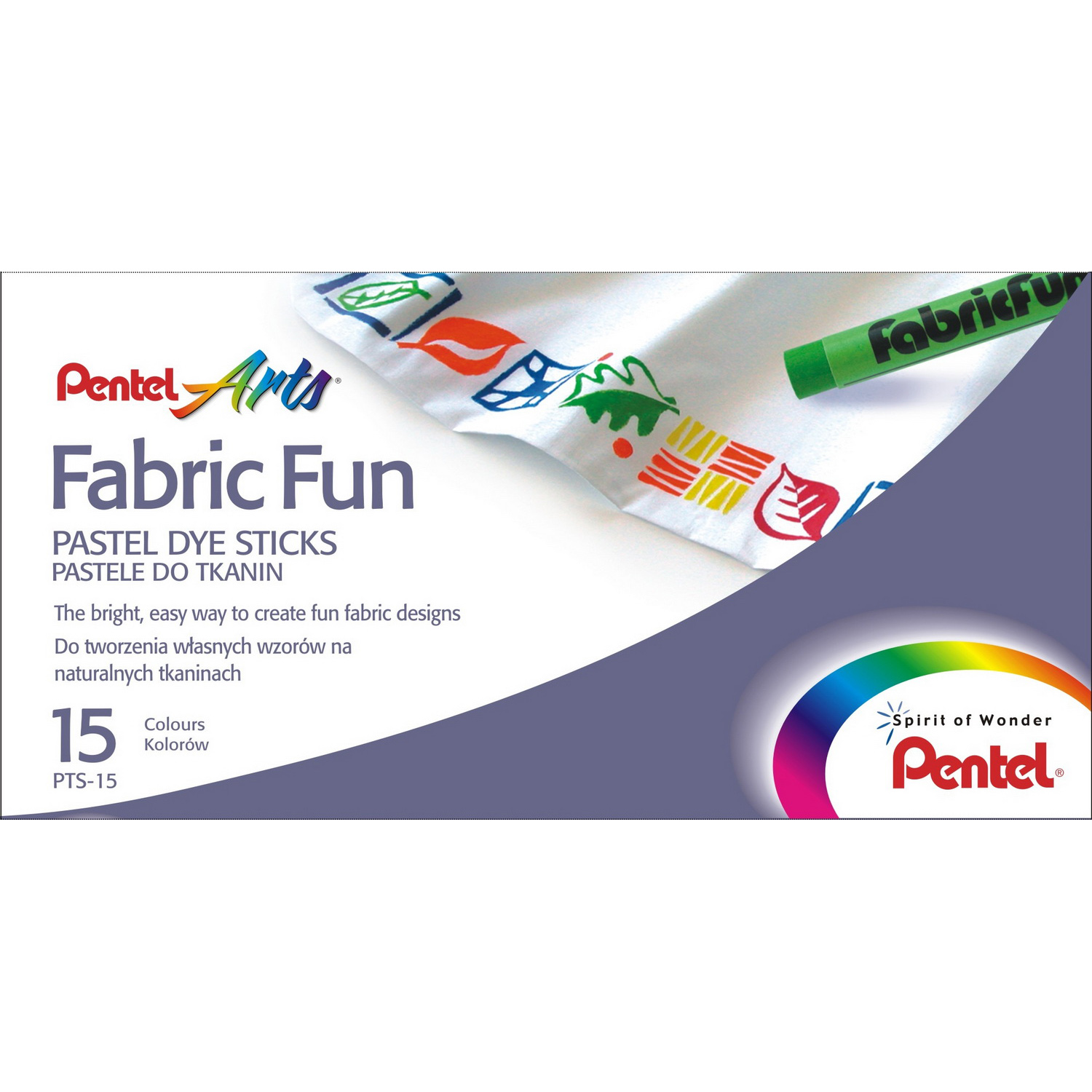 Пастель Pentel для ткани FabricFun Pastels 15 штук - фото 2