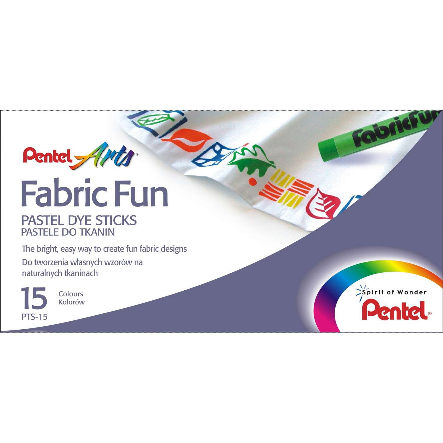 Пастель  Pentel для ткани FabricFun Pastels 15 штук - фото 2