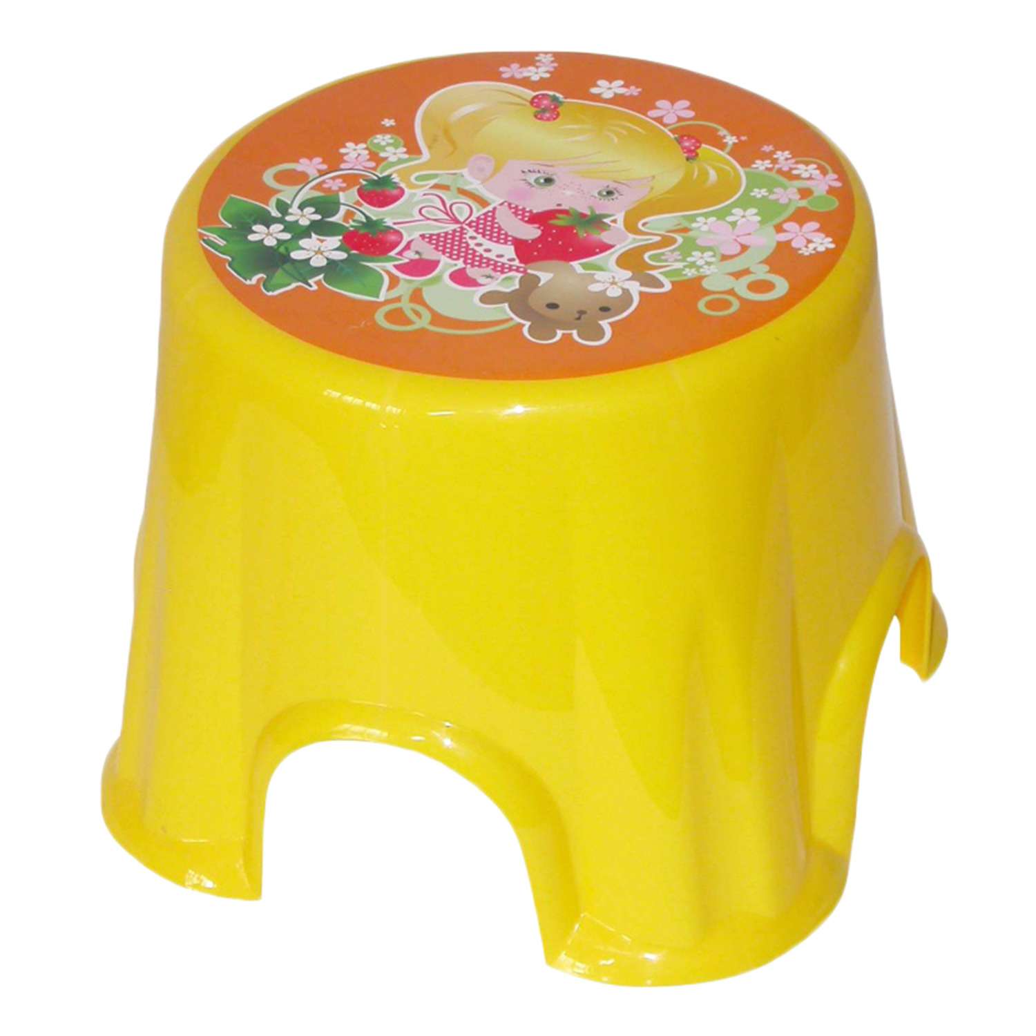 Табурет elfplast стул Пенёк детский с рисунком желтый - фото 3