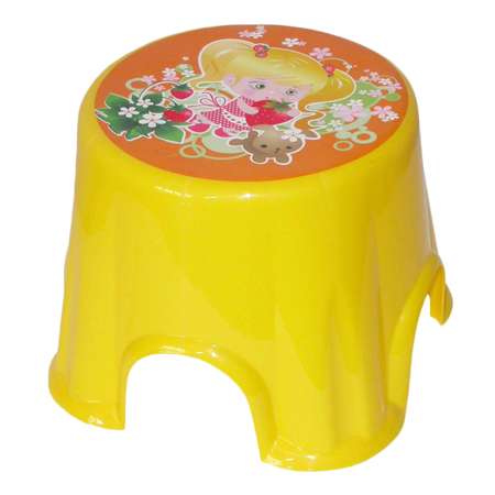Табурет elfplast стул Пенёк детский с рисунком желтый