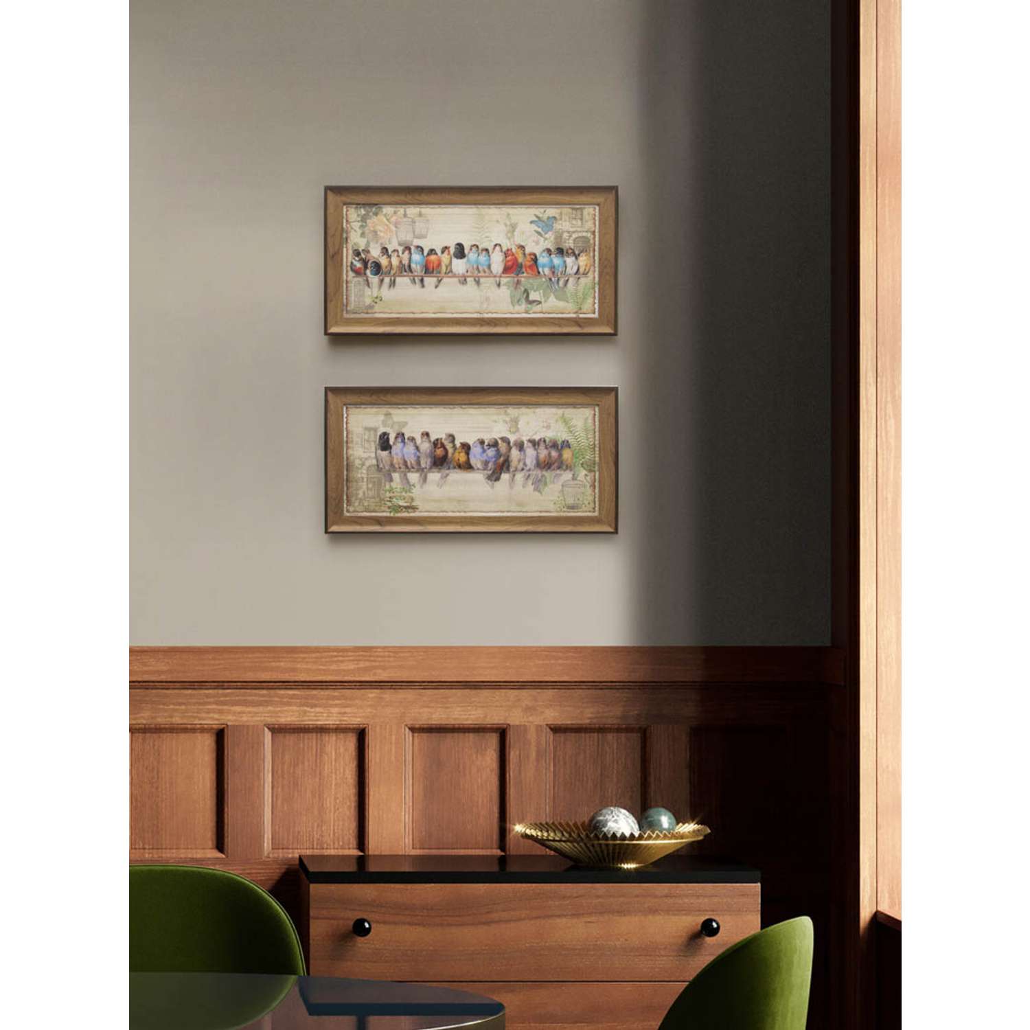 Комплект из 2х картин Elenadecor Птички на ветках 23*45 см - фото 2