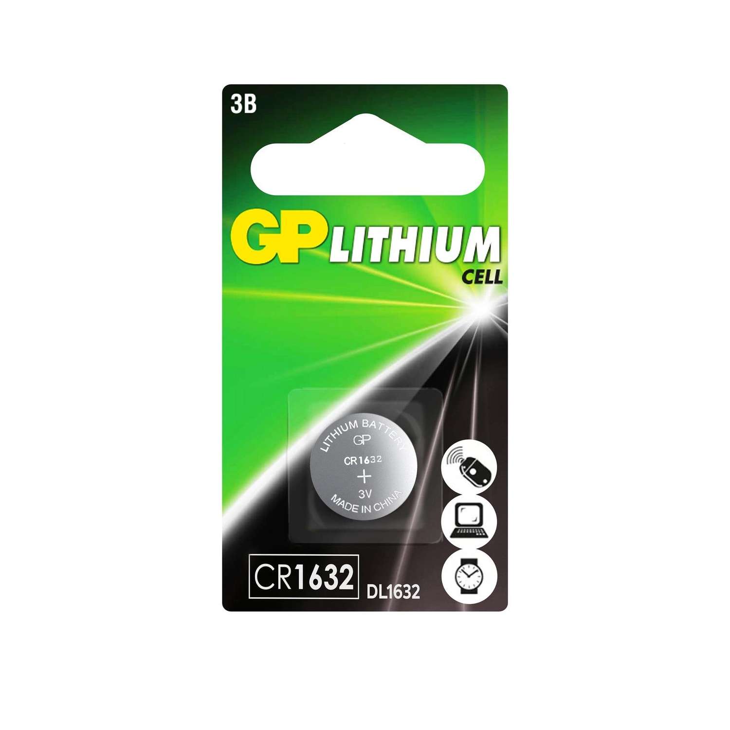 Батарейка литиевая GP CR1632 1 штука в упаковке - фото 1