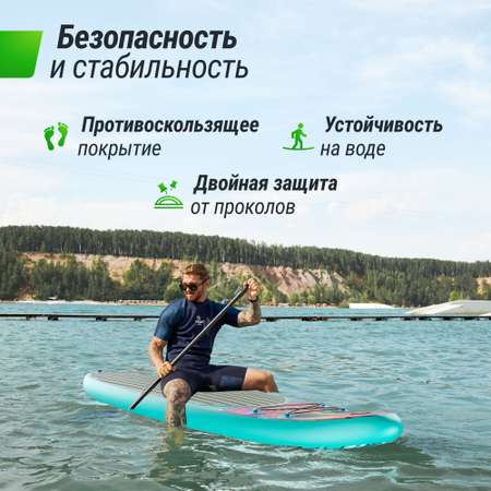 SUP-борд UNIX Line Africa Spirit (335 см) сап-борд в рюкзаке, в комплекте весло, 3 плавника, насос с монометром